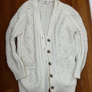 Wilfred White Knit Cardigan